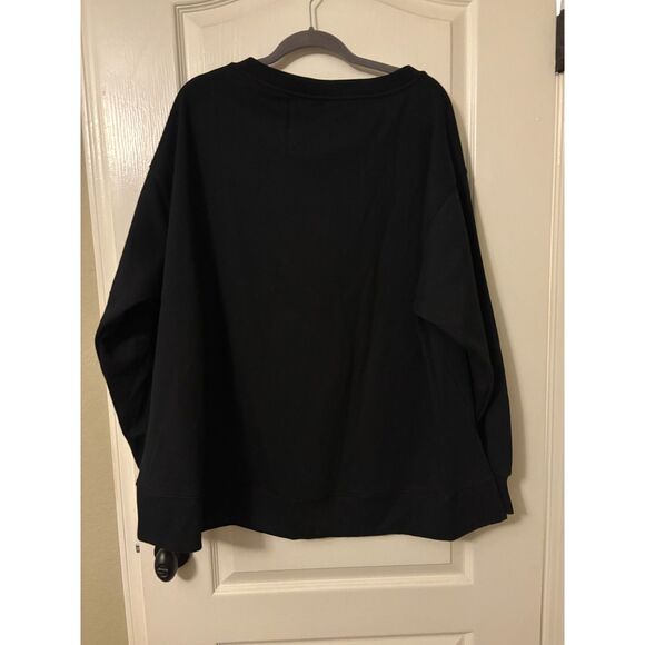 Fabletics Black Sweatshirt Boatneck/Off Shoulder Brand New Sz. XL - Picture 4 of 7